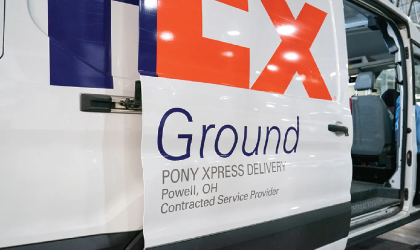 FedEx ponyxpress van